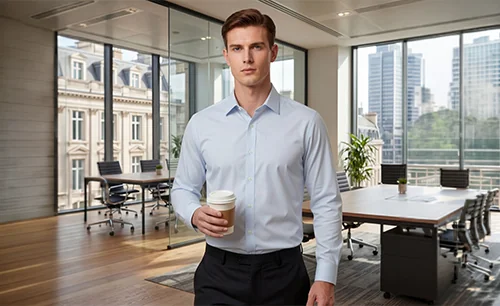 Wrinkle-free taped shirt